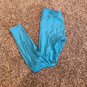 LuLaRoe Blue Leggings Soft Stretchy Fabric Full Length
